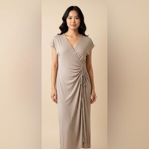 🤎 Max Studio Faux Wrap Dress | XL | NWT | Tan 🤎